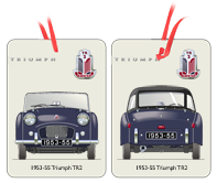 Triumph TR2 1953-55 (disc wheels) Air Freshener